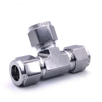 1/2" Stainless Steel Tee Connector Double Ferrule Compression Fitting OD Pipe Type Connection Water Connector Fittings
1/2" Stainless Steel Tee Connector Double Ferrule Compression Fitting OD Pipe Type Connection Water Connector Fittings