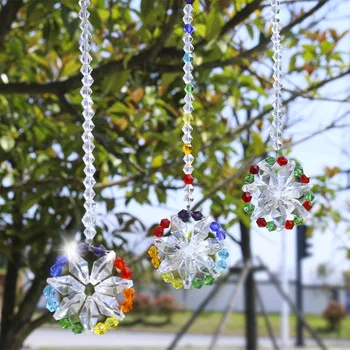H&D 3pcs Window Hanging Crystal Chakra Life of Flower Suncatcher Rainbow Maker Home Decor Rear View Mirror Car Charm Ornament
H&D 3pcs Window Hanging Crystal Chakra Life of Flower Suncatcher Rainbow Maker Home Decor Rear View Mirror Car Charm Ornament
