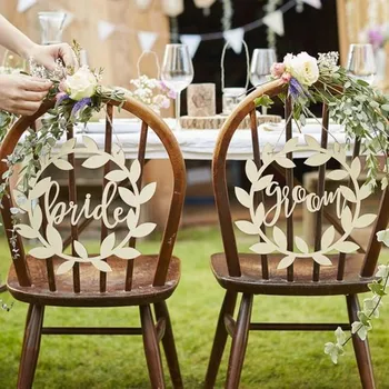 New Wooden Bride Groom Sign for Wedding Party Chair Decoration Unique Rustic Chair Sign Wedding Wood Decorations Party Gifts
New Wooden Bride Groom Sign for Wedding Party Chair Decoration Unique Rustic Chair Sign Wedding Wood Decorations Party Gifts
