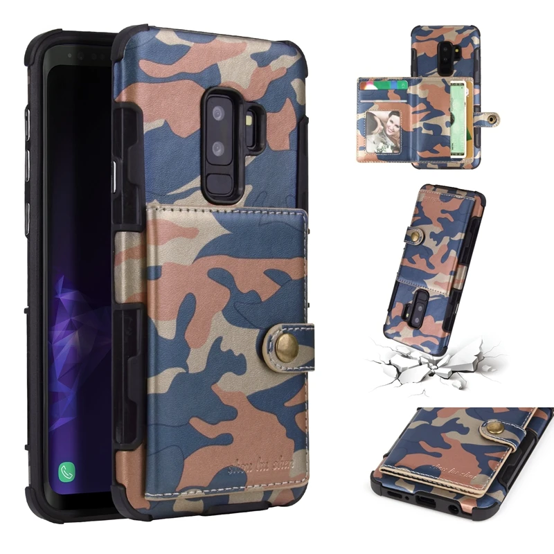 Camouflage PU Leather Back Case for Samsung Galaxy s8 S8 plus Card Inset Full Protect Case for Samsung Galaxy S9 S9 Plus Note 8
Camouflage PU Leather Back Case for Samsung Galaxy s8 S8 plus Card Inset Full Protect Case for Samsung Galaxy S9 S9 Plus Note 8