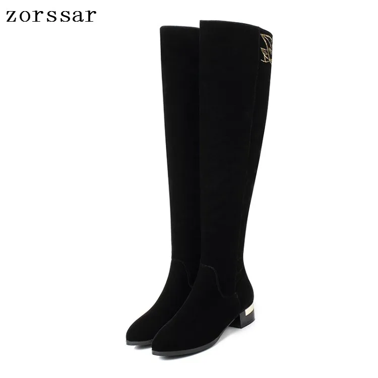 {Zorssar} 2019 Fashion Women Thigh High boots Flock Leather Low Heel Over The Knee boots Winter Women Snow boots Plus Size 34-43
{Zorssar} 2019 Fashion Women Thigh High boots Flock Leather Low Heel Over The Knee boots Winter Women Snow boots Plus Size 34-43