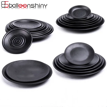 BalleenShiny Black Frosted Round Plate Melamine Kitchen Tableware Beef Rice Fish BBQ Dish Hotel Restaurant Western Food Plate
BalleenShiny Black Frosted Round Plate Melamine Kitchen Tableware Beef Rice Fish BBQ Dish Hotel Restaurant Western Food Plate