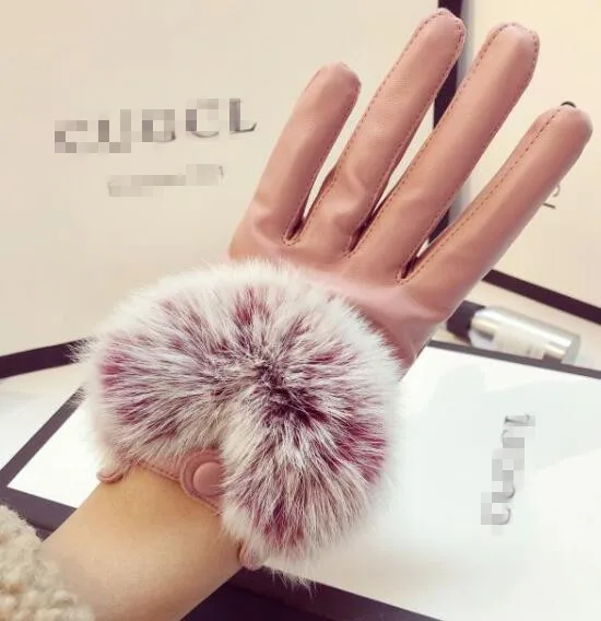 Women's Autumn Winter Thicken Warm PU Leather touchscreen Gloves Female genuine rabbit fur pink Driving Gloves R1099
Women's Autumn Winter Thicken Warm PU Leather touchscreen Gloves Female genuine rabbit fur pink Driving Gloves R1099