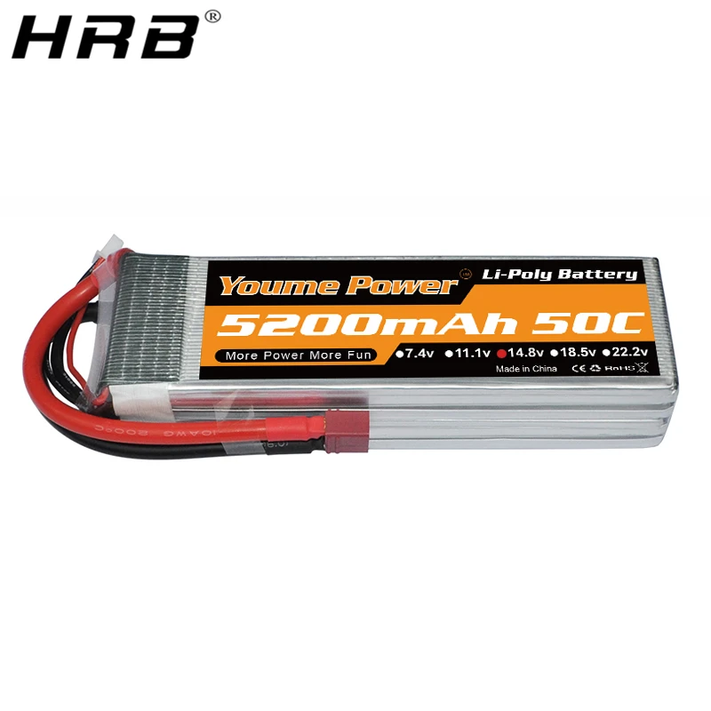 Youme 4S 14.8V Lipo Battery 5200mah T XT60 Deans XT90 EC5 EC3 TRX For Traxxas Car Racing Airplane Truck Boat Copter RC Parts 50C
Youme 4S 14.8V Lipo Battery 5200mah T XT60 Deans XT90 EC5 EC3 TRX For Traxxas Car Racing Airplane Truck Boat Copter RC Parts 50C