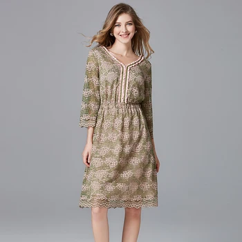 2019 Three Quarter V Neck Lace Fashion Dress Sexy Women Large size Vintage Night Club Body con Party Dresses Wholesale
2019 Three Quarter V Neck Lace Fashion Dress Sexy Women Large size Vintage Night Club Body con Party Dresses Wholesale