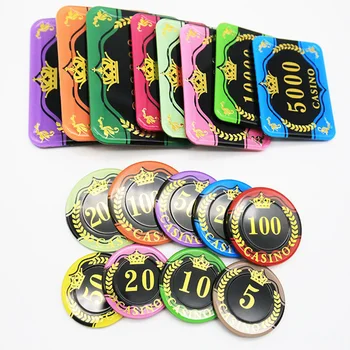 20 pcs/set Poker Chips Texas Hold'em Acrylic Round/Rectangle Crown Casino Coins Poker Wholesale
20 pcs/set Poker Chips Texas Hold'em Acrylic Round/Rectangle Crown Casino Coins Poker Wholesale