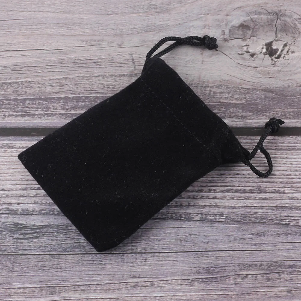 

High Quality Velvet Drawstring bag JEWELRY PACKING Big for bracelet necklace black gift bag Luxury jewelry bag 9*12cm