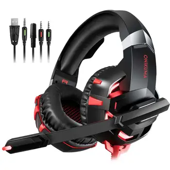 K2A Gaming Headset Casque Stereo Over Ear Bass Headphone with Microphone LED Lights for PS4 Xbox One PC Smartphone
K2A Gaming Headset Casque Stereo Over Ear Bass Headphone with Microphone LED Lights for PS4 Xbox One PC Smartphone