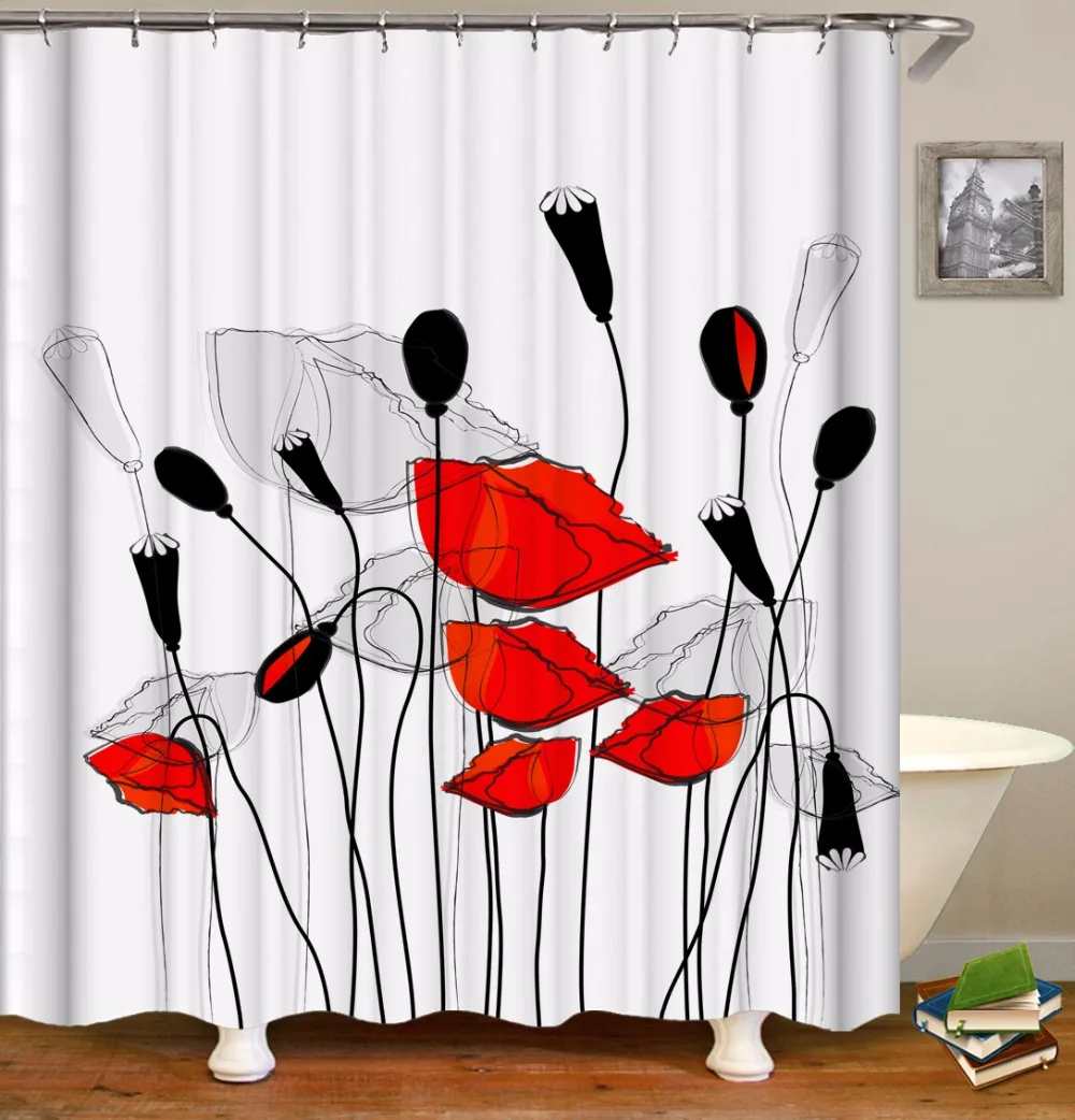 OLOEY Floral Waterproof Shower Curtains Home Bathroom Curtains Set Polyester Fabric Bath Curtain 3D Print Customized
OLOEY Floral Waterproof Shower Curtains Home Bathroom Curtains Set Polyester Fabric Bath Curtain 3D Print Customized