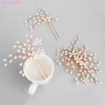 Jonnafe Fashion Pearls Women Hair Jewelry Rose Gold Bridal Hair Comb Pins Set Handmade Wedding Accessories Headpiece
Jonnafe Fashion Pearls Women Hair Jewelry Rose Gold Bridal Hair Comb Pins Set Handmade Wedding Accessories Headpiece