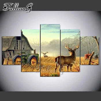 FULLCANG 5pcs diy full diamond embroidery "whitetail deers & farm wood house" rhinestone painting cross stitch mosaic G1000
FULLCANG 5pcs diy full diamond embroidery "whitetail deers & farm wood house" rhinestone painting cross stitch mosaic G1000