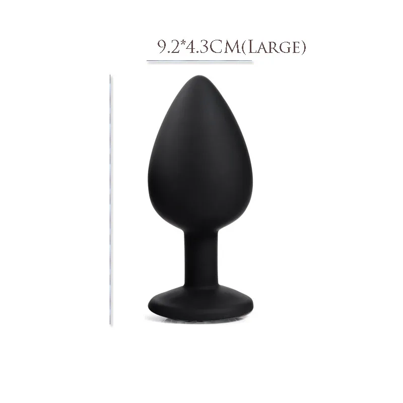 S/M/L Size Silicone Jeweled Anal Plug Chastity Butt Plug Anal Dildo Sex Toy Buttplug Anal Gay Sex Toys For Woman Men (3PCS)