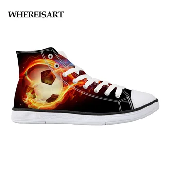 WHEREISART Classic Men's Shoes Ball Printed High-top Vulcanize Shoes Casual Lace-up Canvas Shoes for Men Students Flat Shoes
WHEREISART Classic Men's Shoes Ball Printed High-top Vulcanize Shoes Casual Lace-up Canvas Shoes for Men Students Flat Shoes