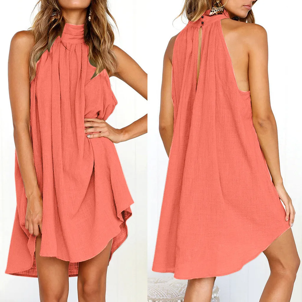 2019 Summer Womens Dresses Irregular Short Mini Dress Elegant Sleeveless Beach Sexy Ladies Girls Shirt Dress Party vestidos
2019 Summer Womens Dresses Irregular Short Mini Dress Elegant Sleeveless Beach Sexy Ladies Girls Shirt Dress Party vestidos