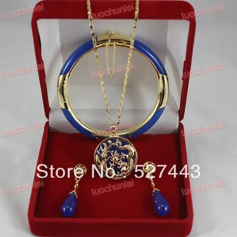Hot sale@> Wholesale Amazing Blue Jade Circle Carved Dragon Pendants Necklace Bracelet earring Set Natural jewelry
Hot sale@> Wholesale Amazing Blue Jade Circle Carved Dragon Pendants Necklace Bracelet earring Set Natural jewelry