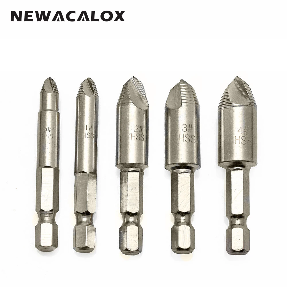 NEWACALOX 0# 1# 2# 3# 4# Broken Stuck Screw Removal Tool Kit Easy Speedout Stripped Remove Damaged Screw Extractor Set
NEWACALOX 0# 1# 2# 3# 4# Broken Stuck Screw Removal Tool Kit Easy Speedout Stripped Remove Damaged Screw Extractor Set