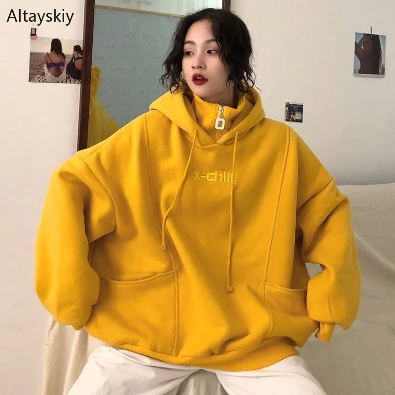 Hoodies Women Thicker Leisure Simple All-match Warm Kawaii Printed High Quality Pullovers Womens Korean Style Ulzzang 2019 New
Hoodies Women Thicker Leisure Simple All-match Warm Kawaii Printed High Quality Pullovers Womens Korean Style Ulzzang 2019 New