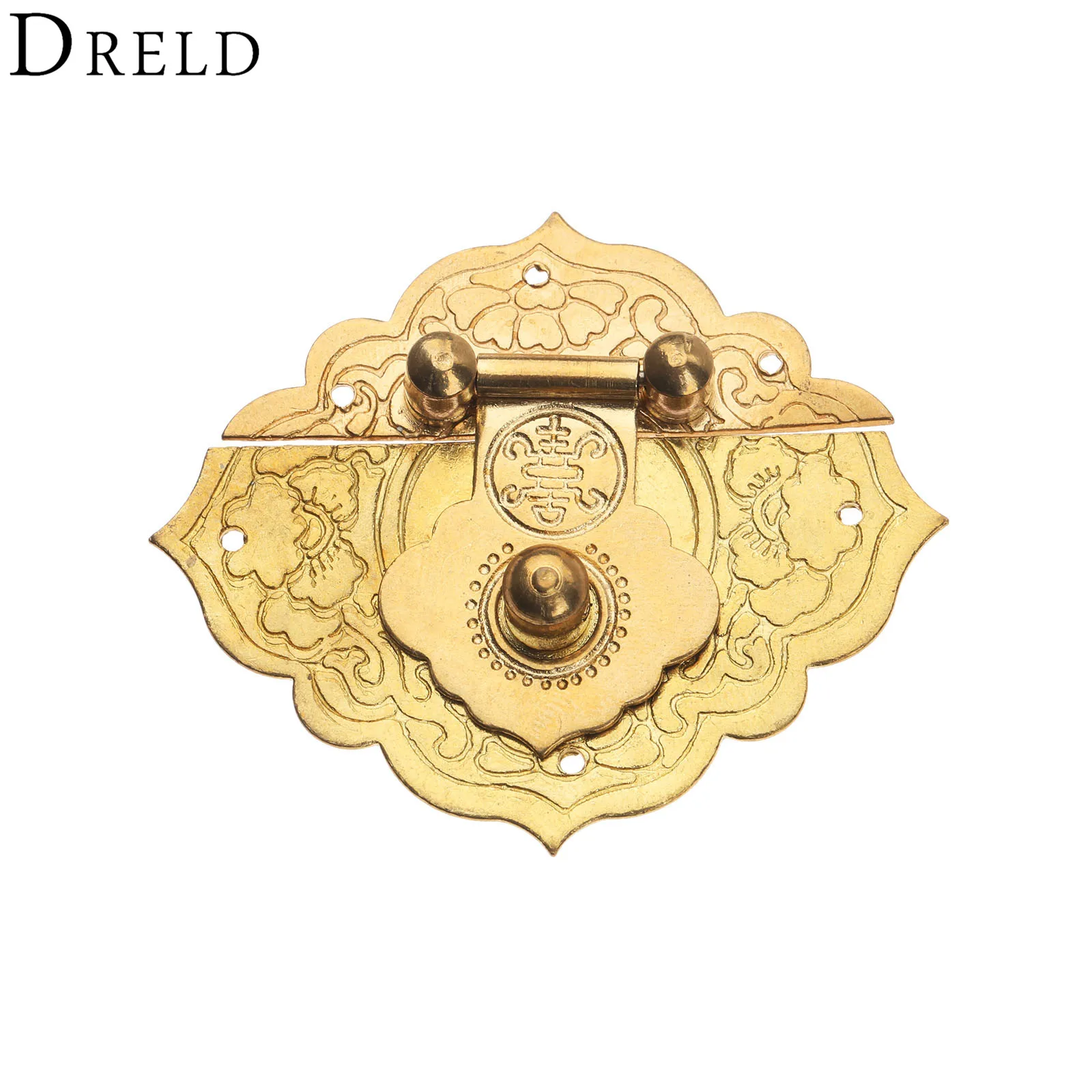 DRELD Antique Gold Box Hasp Latches Chinese Old Lock Catch for Jewelry Suitcase Buckle Clip Clasp Furniture Hardware 54*46mm
DRELD Antique Gold Box Hasp Latches Chinese Old Lock Catch for Jewelry Suitcase Buckle Clip Clasp Furniture Hardware 54*46mm