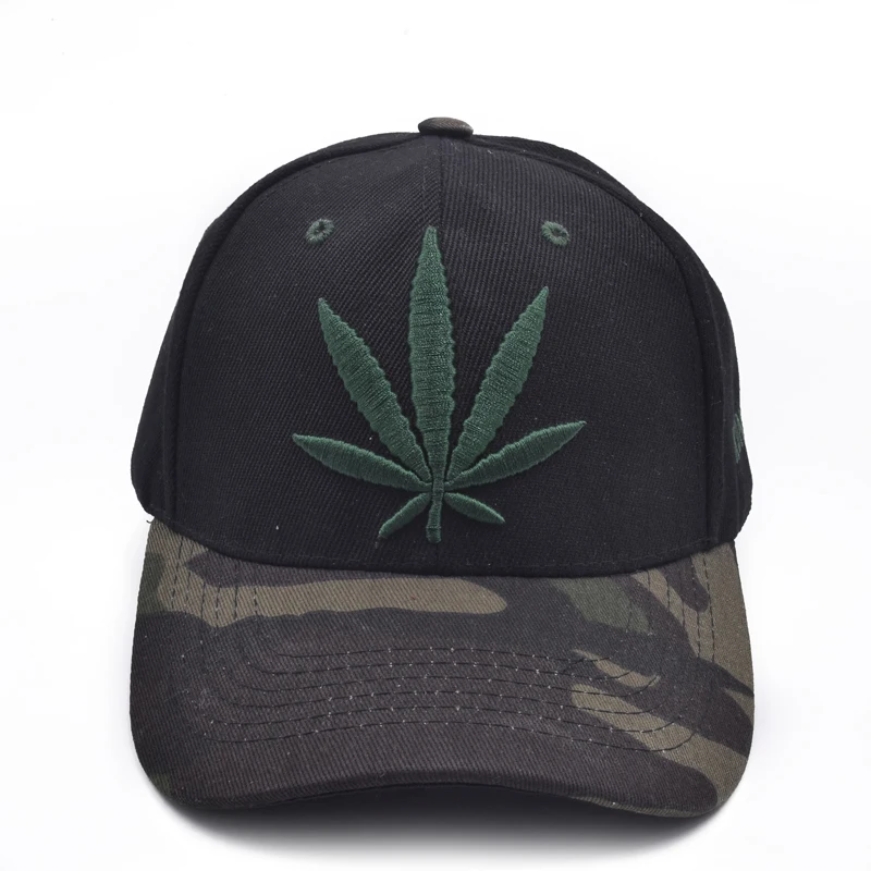2017 Новая мода вышивка кленовый лист кепки сорняков Snapback шапки для мужчин женщин