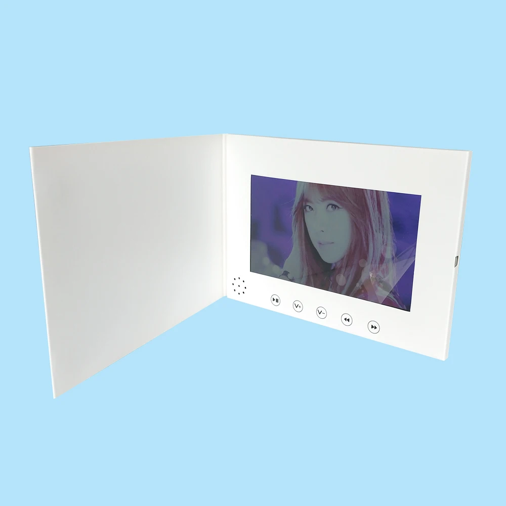 fast free shipping video brochure with 7inch screen HD resolution big horn tv in a card for Advertising business hot selling
fast free shipping video brochure with 7inch screen HD resolution big horn tv in a card for Advertising business hot selling