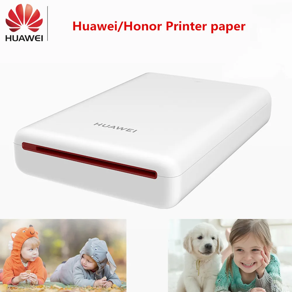 

Original Huawei Zink Pocket Photo Printer Paper AR Honor Mini Pocket Printer 300dpi Portable Bluetooth 4.1 Support DIY Share 500