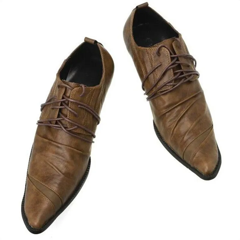 Cowboy Wedding Runway Brand Top Quality Lace Up Dress Shoes Man Fashion Genuine Leather Formal Suit Drapes Linking Oxfords Brown
Cowboy Wedding Runway Brand Top Quality Lace Up Dress Shoes Man Fashion Genuine Leather Formal Suit Drapes Linking Oxfords Brown