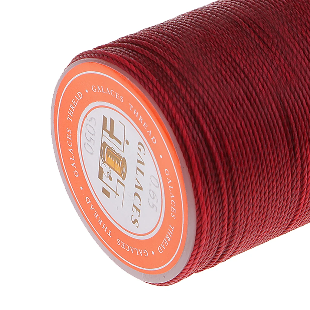 93 Yards/Spool Sewing Waxed Thread Hand Stitching Cord for Leather craft DIY Tools 0.65mm Round
