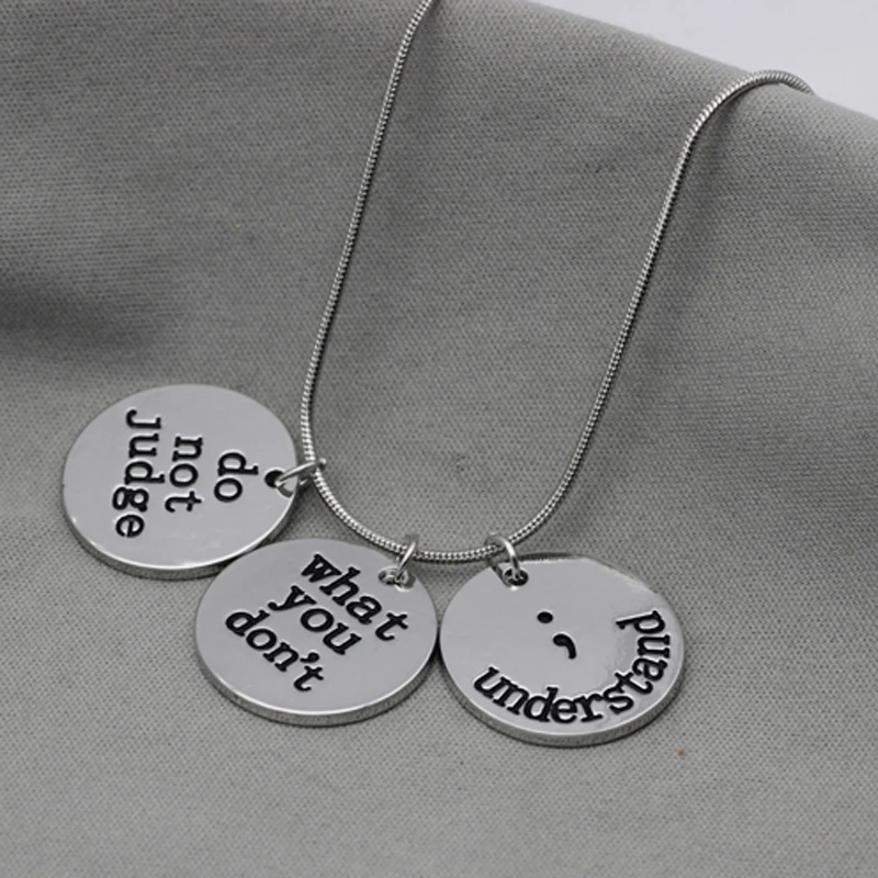 2018 New Arrival Semicolon Necklace Suicide Awareness Jewelry Letter Charm Necklaces for Women Dropshipping YP3145
2018 New Arrival Semicolon Necklace Suicide Awareness Jewelry Letter Charm Necklaces for Women Dropshipping YP3145