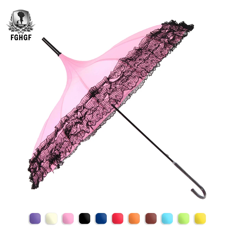 FGHGF Princess Lace Umbrella 16 Ribs Ruffle Pagoda Parasol Women Long-handle Windproof Sun Rain Umbrellas Brand Windproof UV
FGHGF Princess Lace Umbrella 16 Ribs Ruffle Pagoda Parasol Women Long-handle Windproof Sun Rain Umbrellas Brand Windproof UV