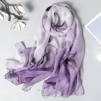 Elegant Women Silk Scarf 100% Real Silk Scarves Floral Print Shawls Wraps Thin Long Pashmina Lady Foulard Bandana Hijab Femme
Elegant Women Silk Scarf 100% Real Silk Scarves Floral Print Shawls Wraps Thin Long Pashmina Lady Foulard Bandana Hijab Femme