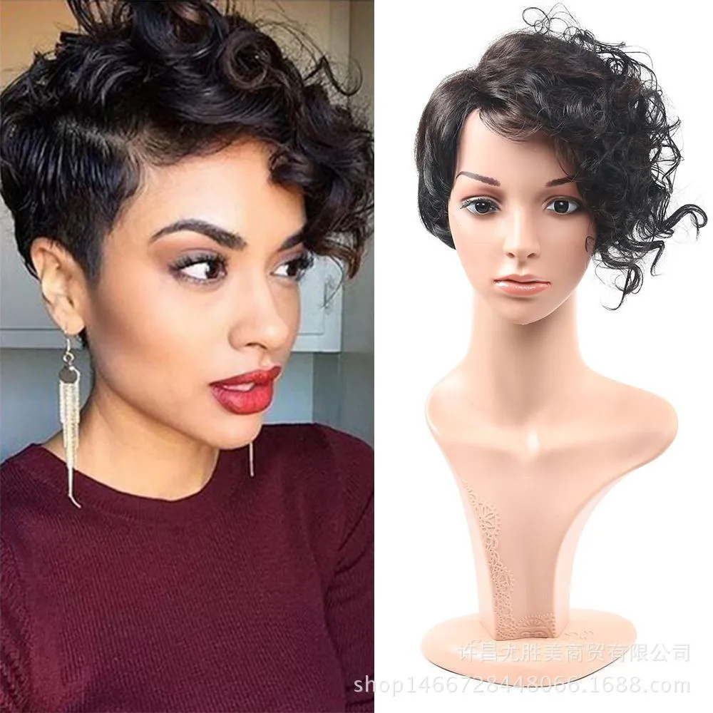 Fashion Short Curly Wigs synthetic Human Hair Black Wave Full Wigs Natural Hair For Women 2U81213
Fashion Short Curly Wigs synthetic Human Hair Black Wave Full Wigs Natural Hair For Women 2U81213