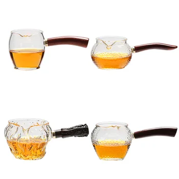Glass wood handle fair tea pot, thick kung fu tea set, handmade borosilicate glass tea cup,teaset heat-resistant tea accessories
Glass wood handle fair tea pot, thick kung fu tea set, handmade borosilicate glass tea cup,teaset heat-resistant tea accessories