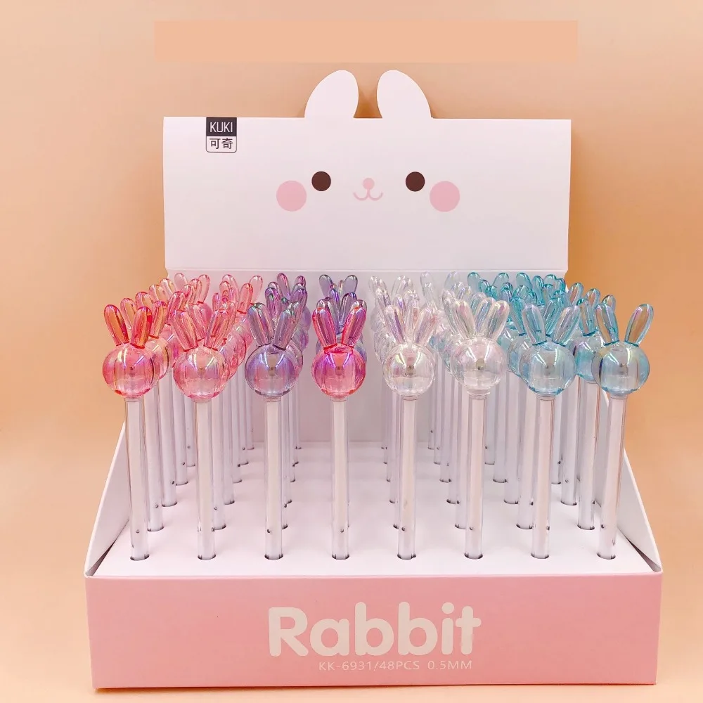 48pcs/lot Creative stationery gel pen crystal rabbit big ear water ink pen student school office pens gift
48pcs/lot Creative stationery gel pen crystal rabbit big ear water ink pen student school office pens gift