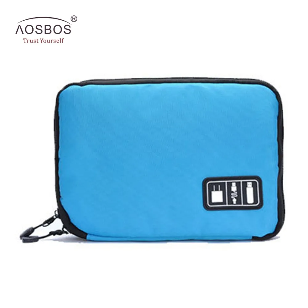 Aosbos электронные аксессуары дорожная сумка женская на молнии с цифровым кабелем