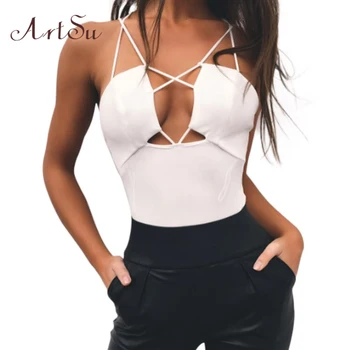 ArtSu Cut Out Solid Backless Sexy Bodysuit Women Halter Jumpsuit Romper Slim Body Suit Club Overalls Catsuit Top ASJU30142
ArtSu Cut Out Solid Backless Sexy Bodysuit Women Halter Jumpsuit Romper Slim Body Suit Club Overalls Catsuit Top ASJU30142