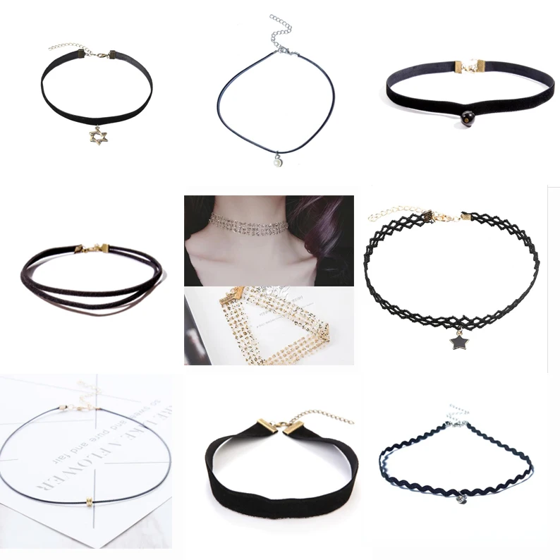 Collar Necklace For Woman Girl Fashion Jewelry Lace Velvet Trend Summer Gift Simple Black Sequins Pearl Pendant Star
Collar Necklace For Woman Girl Fashion Jewelry Lace Velvet Trend Summer Gift Simple Black Sequins Pearl Pendant Star