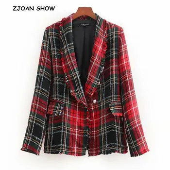 Retro Gingham Check Plaid Tassel Blazer New Women Fringed Basic Coat Soft Woolen 2018 Vintage Pockets Slim Coat Outerwear Tops
Retro Gingham Check Plaid Tassel Blazer New Women Fringed Basic Coat Soft Woolen 2018 Vintage Pockets Slim Coat Outerwear Tops