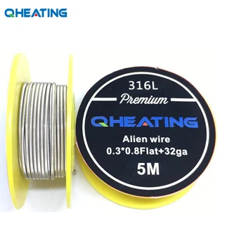 Qheating 5m/roll SS 316L Flat Alien Clapton Wire for RDA RBA Rebuildable Atomizer Heating Wires Coil Tool
Qheating 5m/roll SS 316L Flat Alien Clapton Wire for RDA RBA Rebuildable Atomizer Heating Wires Coil Tool