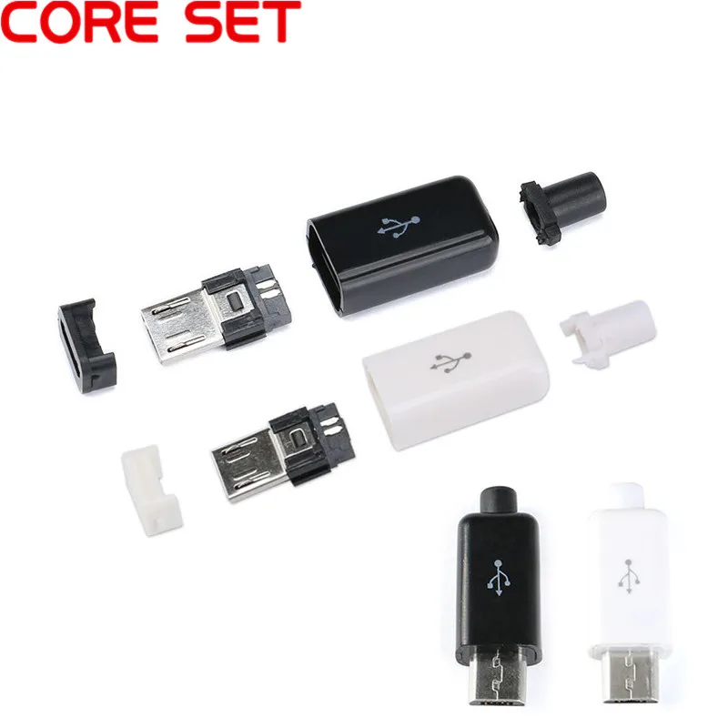 10PCS/LOT Micro USB Male connector plug Black/White welding Data OTG line interface DIY data cable accessories
10PCS/LOT Micro USB Male connector plug Black/White welding Data OTG line interface DIY data cable accessories