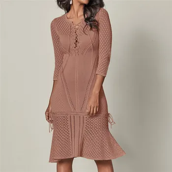 2019 Summer Women Beachwear Khaki Beach Cover Up Sexy Lace Up Hollow out Knee Length Sheath Dress Cover-ups Crochet Tunic
2019 Summer Women Beachwear Khaki Beach Cover Up Sexy Lace Up Hollow out Knee Length Sheath Dress Cover-ups Crochet Tunic