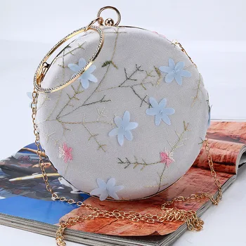 Party Bag Circular Floral Wristlet Women Clutch Diamonds Ladies Embroidered Wedding Party Bridal Handbag bolsos LS1022
Party Bag Circular Floral Wristlet Women Clutch Diamonds Ladies Embroidered Wedding Party Bridal Handbag bolsos LS1022