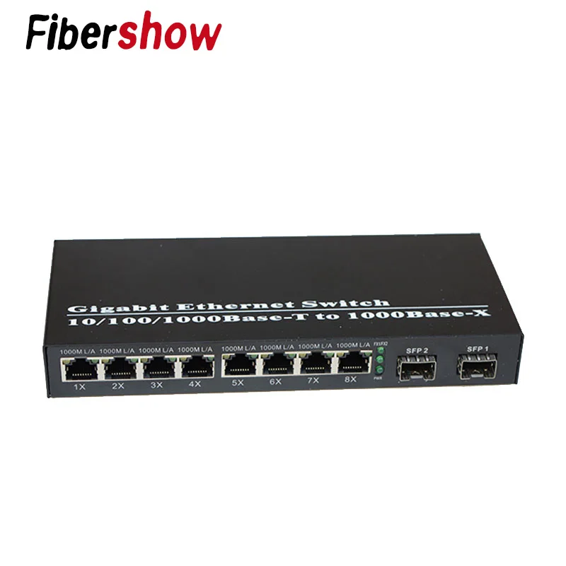 Gigabit optical fiber ethernet switch Fiber Optical media converter 2 port SFP fiber with 8 rj45 10/100/1000M
Gigabit optical fiber ethernet switch Fiber Optical media converter 2 port SFP fiber with 8 rj45 10/100/1000M