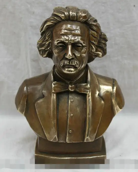 S6663 10" Chinese Bronze Copper Great literator Scientist Einstein Head Busts Statue D0318
S6663 10" Chinese Bronze Copper Great literator Scientist Einstein Head Busts Statue D0318