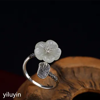 KJJEAXCMY boutique jewelry S925 Sterling Silver Antique inlaid and jade white jade rose lady's open ring finger ring
KJJEAXCMY boutique jewelry S925 Sterling Silver Antique inlaid and jade white jade rose lady's open ring finger ring