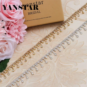 YANSTAR 10Yard Handmade Rhinestone Cupchain For Wedding Belt Hotfix Crystal Tirm Bridal Accessories YS751
YANSTAR 10Yard Handmade Rhinestone Cupchain For Wedding Belt Hotfix Crystal Tirm Bridal Accessories YS751