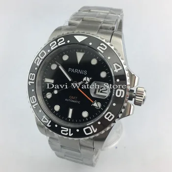 Parnis 40mm Black dial& Bezel Orange GMT hands Sapphire Crystal Automatic watch
Parnis 40mm Black dial& Bezel Orange GMT hands Sapphire Crystal Automatic watch