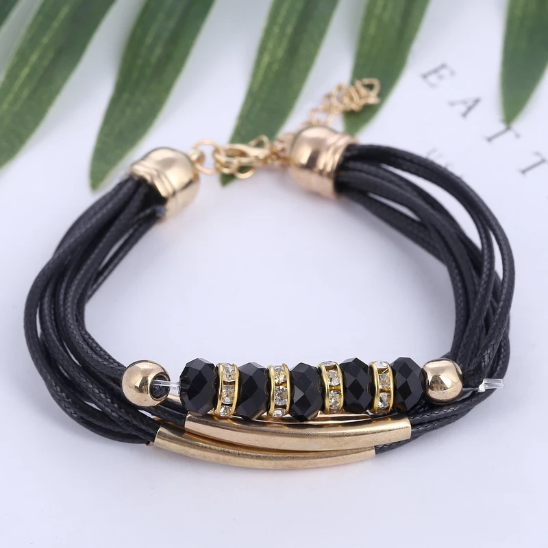 Hesiod punk multi-layer genuine leather beads bracelets bangles for women alloy black rhinetone bracelet wristband
Hesiod punk multi-layer genuine leather beads bracelets bangles for women alloy black rhinetone bracelet wristband