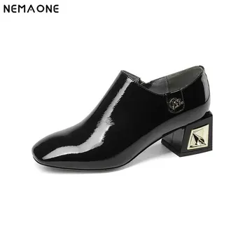 NEMAONE Elegant Lady Pumps High Quality Genuine Leather square Toe High Square Heels Classic Party Office Dress Women Shoes
NEMAONE Elegant Lady Pumps High Quality Genuine Leather square Toe High Square Heels Classic Party Office Dress Women Shoes