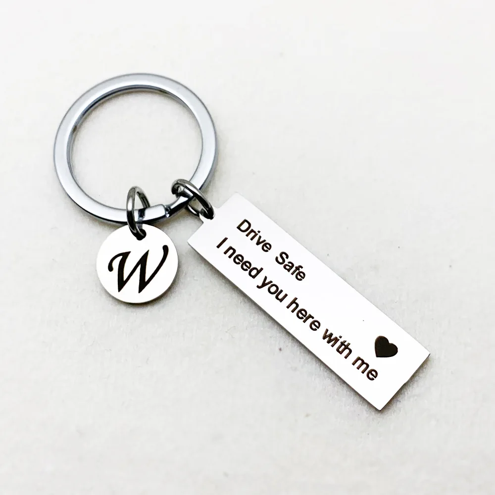 Custom Keyring A-Z 26 Initial Letters Engraved Drive Safe I need you here with me Couples Women Valentine Gifts Keychain Jewelry
Custom Keyring A-Z 26 Initial Letters Engraved Drive Safe I need you here with me Couples Women Valentine Gifts Keychain Jewelry
