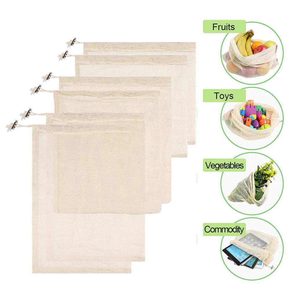 Reusable 6Pcs Mesh Bags Washable Eco Friendly Bag For Storage Fruit Vegetable Fruit Mesh Bag Reusable Bags #WS
Reusable 6Pcs Mesh Bags Washable Eco Friendly Bag For Storage Fruit Vegetable Fruit Mesh Bag Reusable Bags #WS